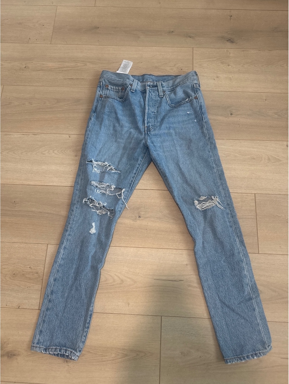 Levi's Premium Distressed Light Blue Denim Jeans W26 L28